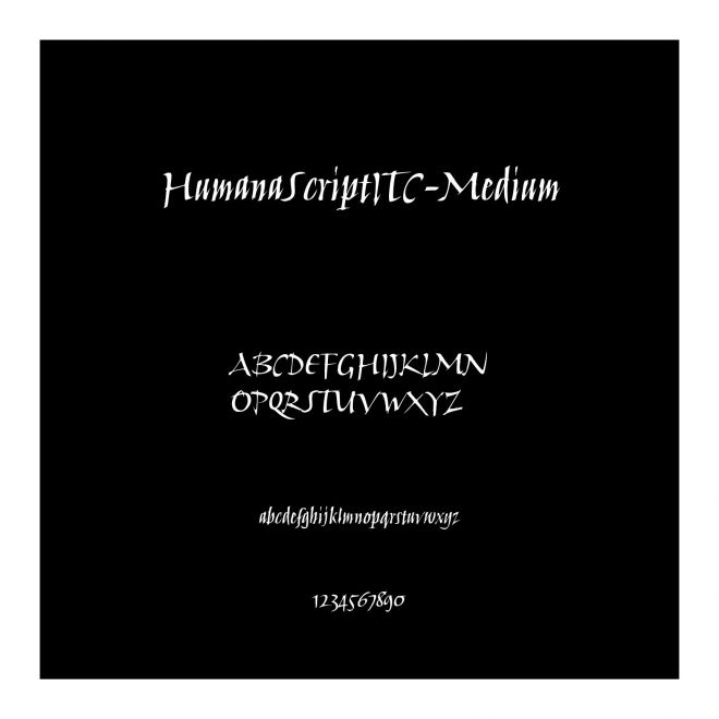 HumanaScriptITC-Medium