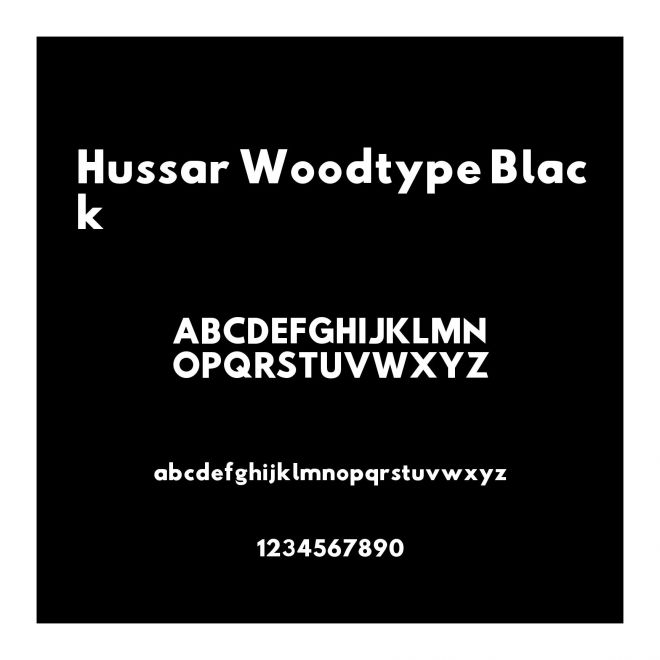 Hussar Woodtype Black