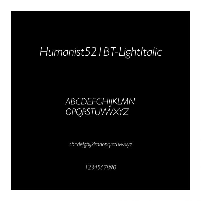 Humanist521BT-LightItalic