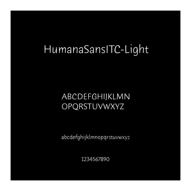 HumanaSansITC-Light