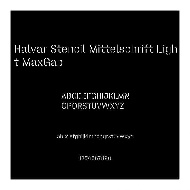 Halvar Stencil Mittelschrift Light MaxGap