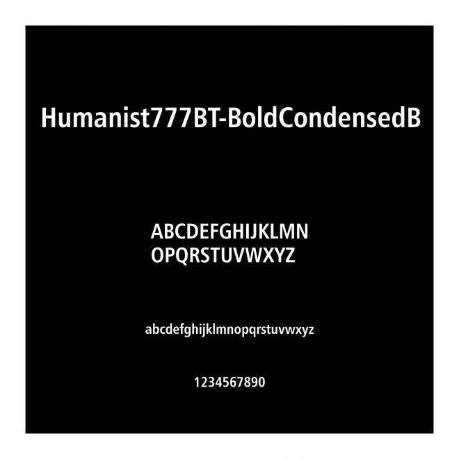 Humanist777BT-BoldCondensedB