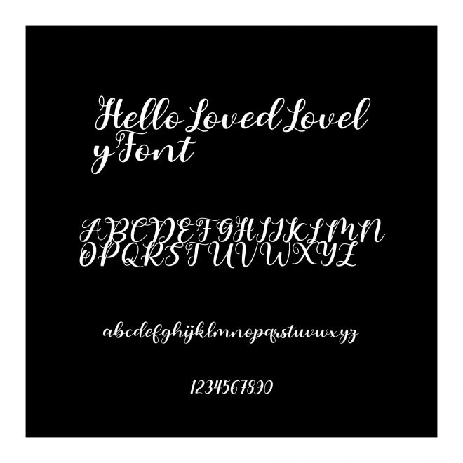HelloLovedLovelyFont