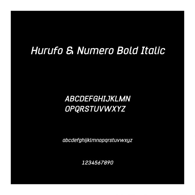 Hurufo & Numero Bold Italic