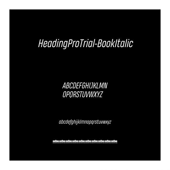 HeadingProTrial-BookItalic