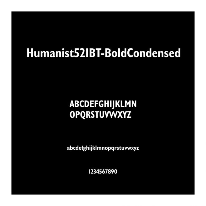 Humanist521BT-BoldCondensed