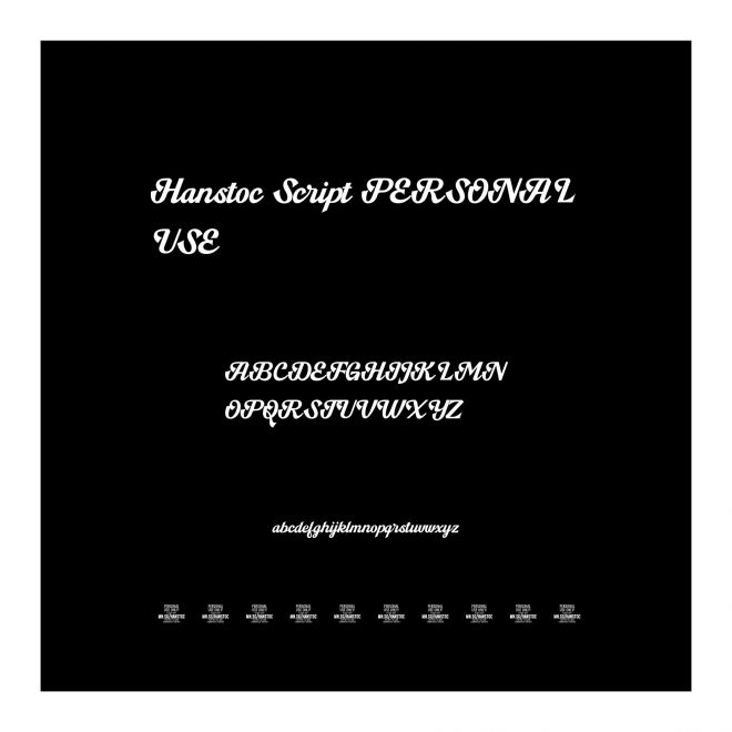 Hanstoc Script PERSONAL USE