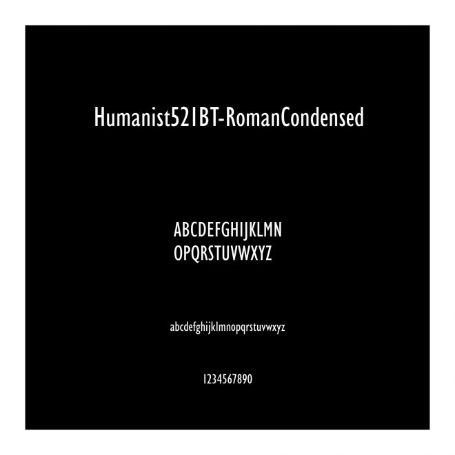 Humanist521BT-RomanCondensed