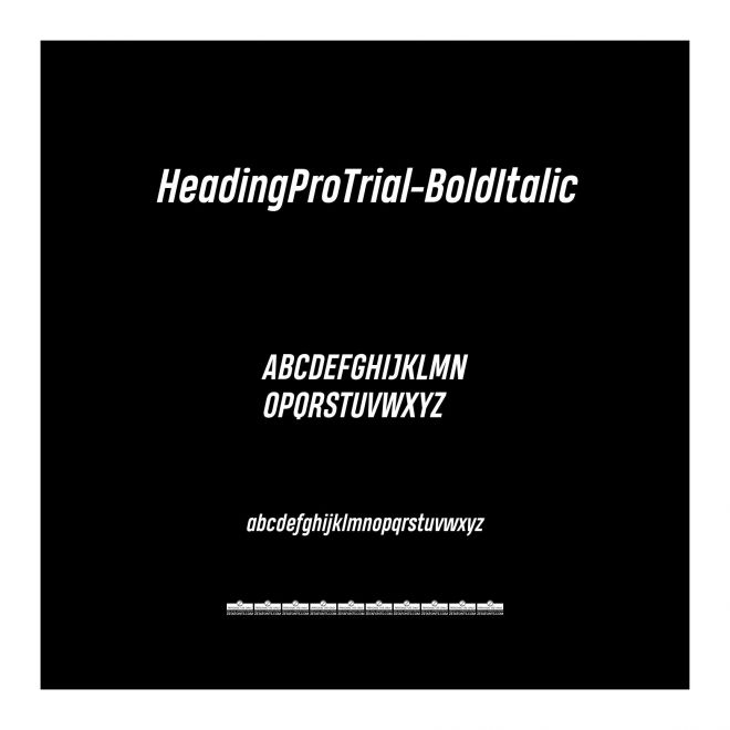HeadingProTrial-BoldItalic