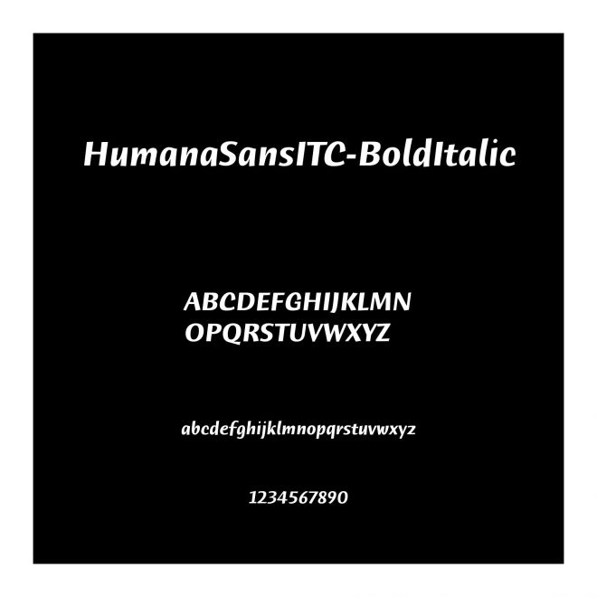 HumanaSansITC-BoldItalic