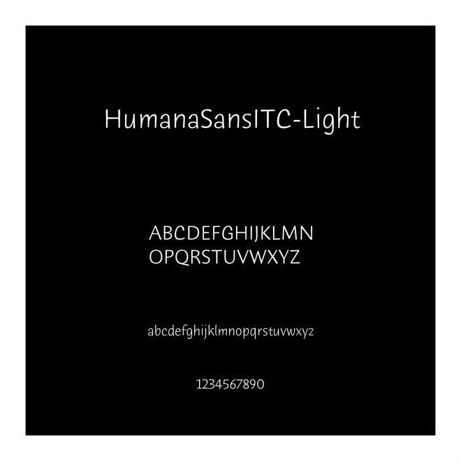 HumanaSansITC-Light