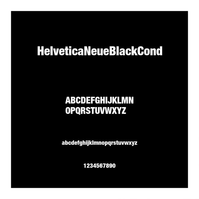 HelveticaNeueBlackCond