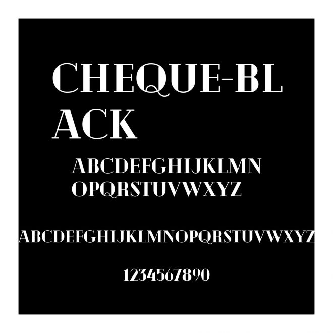 Cheque-Black