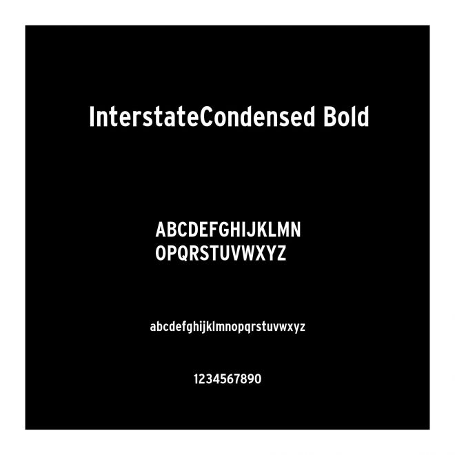 InterstateCondensed Bold