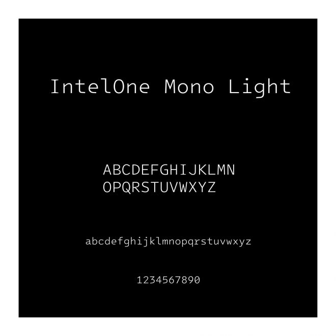 IntelOne Mono Light