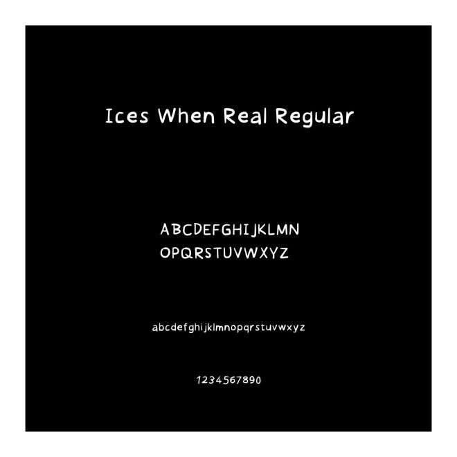 Ices When Real Regular