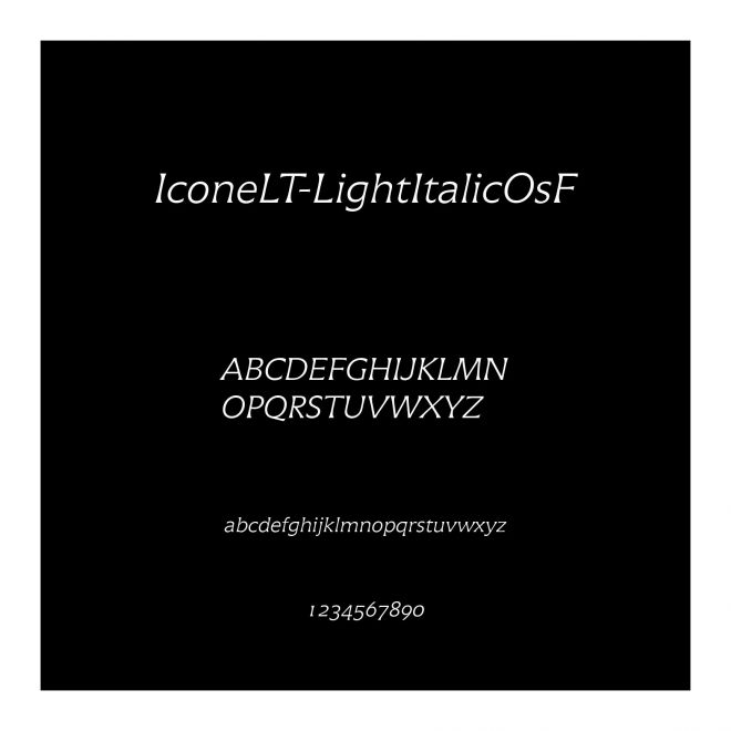 IconeLT-LightItalicOsF