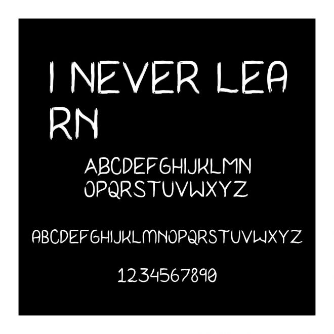 I Never Learn