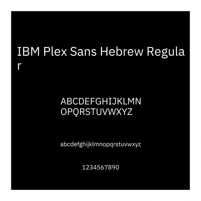 IBM Plex Sans Hebrew Regular