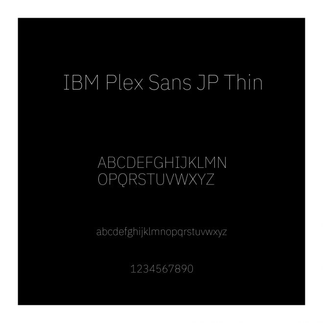 IBM Plex Sans JP Thin