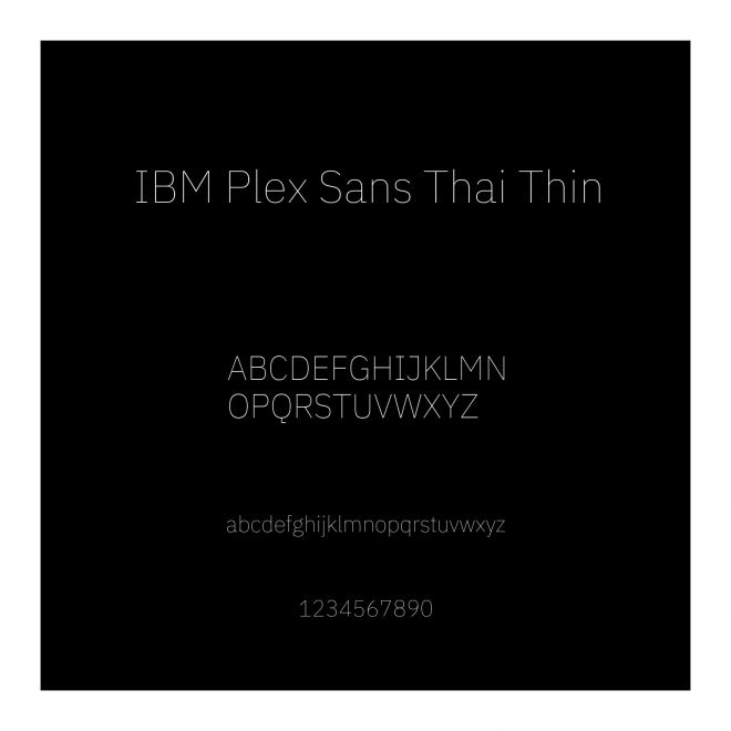 IBM Plex Sans Thai Thin