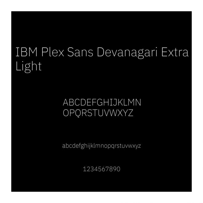 IBM Plex Sans Devanagari ExtraLight