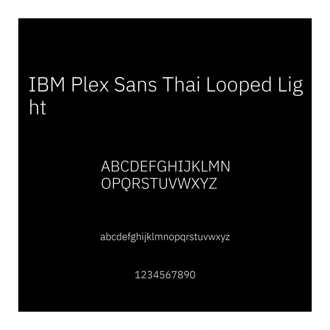 IBM Plex Sans Thai Looped Light