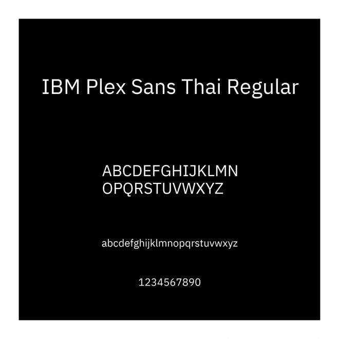 IBM Plex Sans Thai Regular