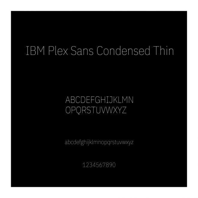 IBM Plex Sans Condensed Thin