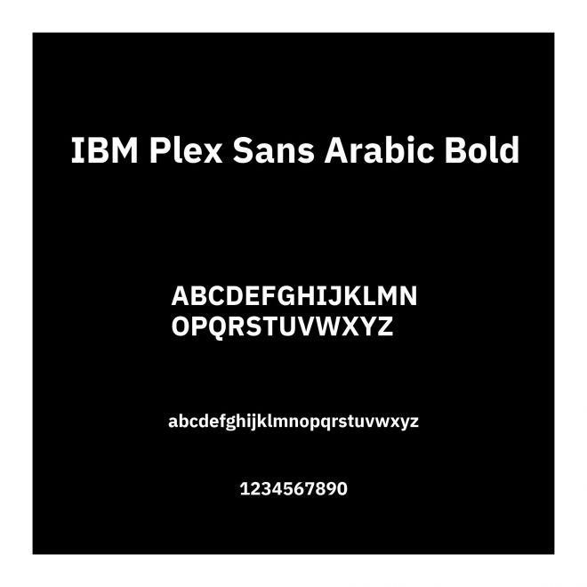IBM Plex Sans Arabic Bold
