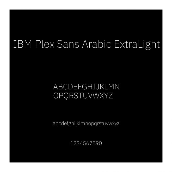 IBM Plex Sans Arabic ExtraLight