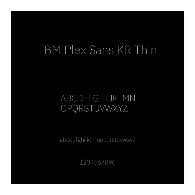 IBM Plex Sans KR Thin