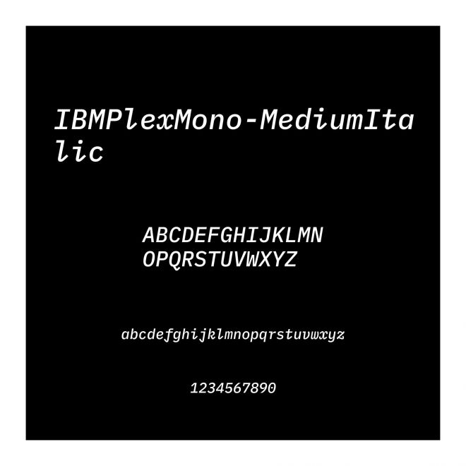 IBMPlexMono-MediumItalic