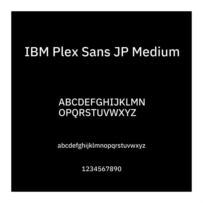 IBM Plex Sans JP Medium