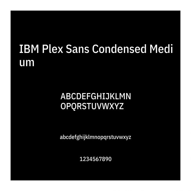 IBM Plex Sans Condensed Medium