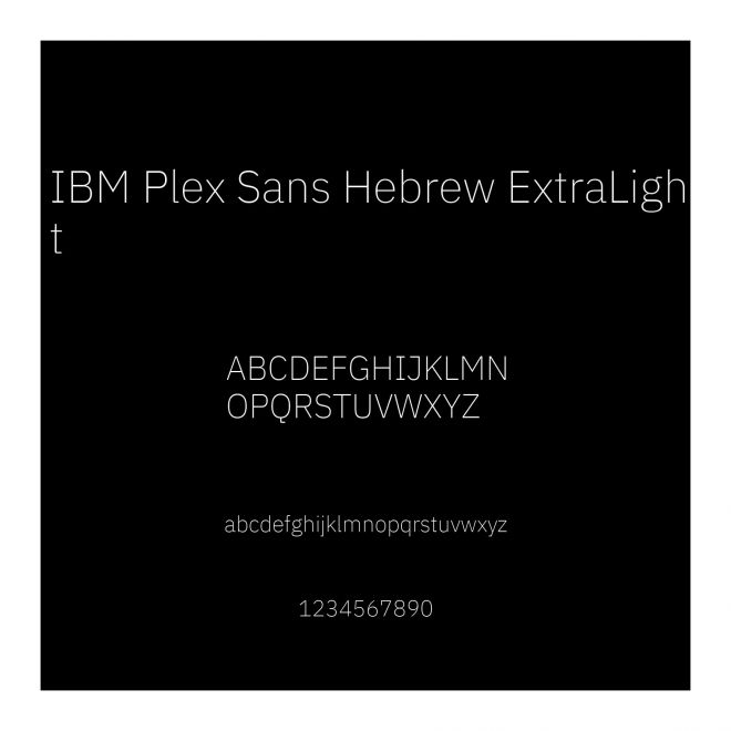 IBM Plex Sans Hebrew ExtraLight