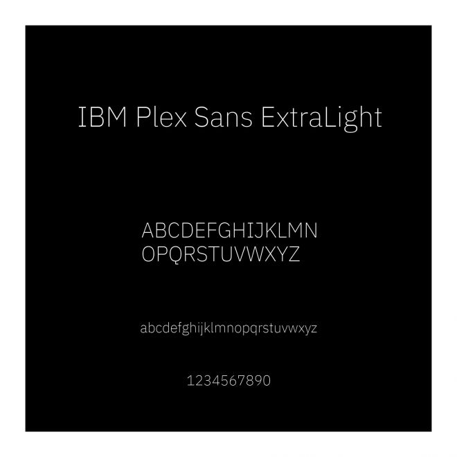 IBM Plex Sans ExtraLight
