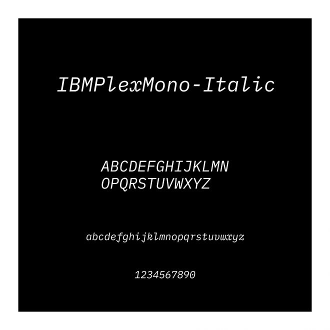 IBMPlexMono-Italic