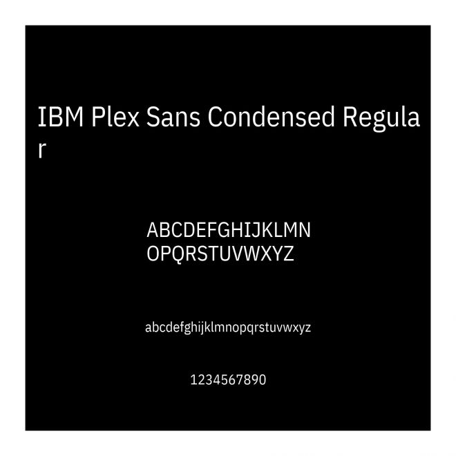 IBM Plex Sans Condensed Regular