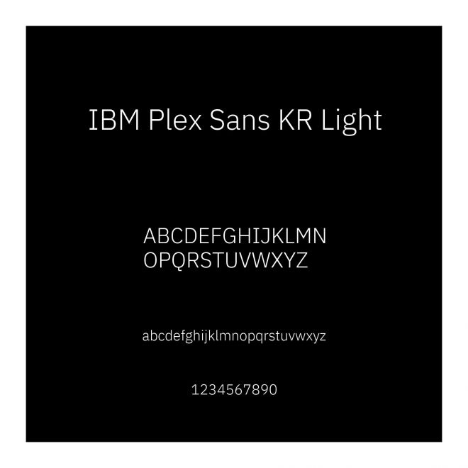 IBM Plex Sans KR Light