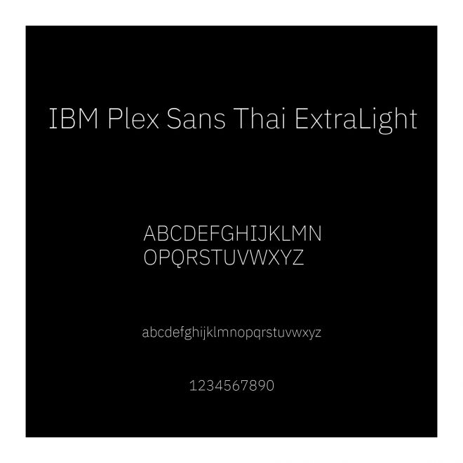 IBM Plex Sans Thai ExtraLight
