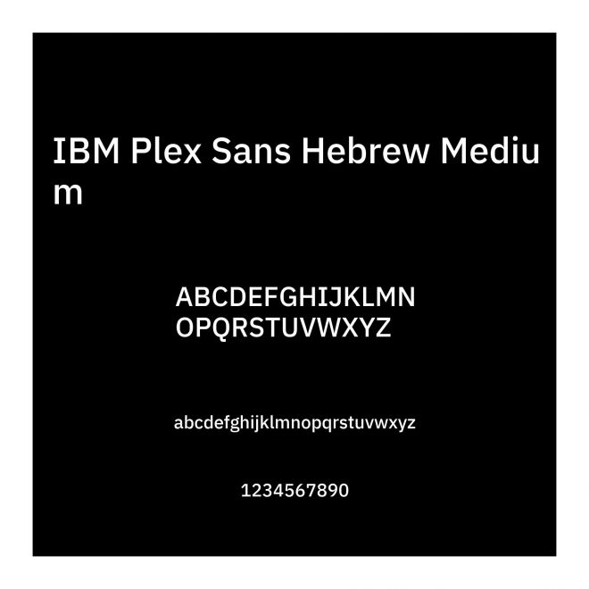 IBM Plex Sans Hebrew Medium