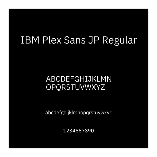 IBM Plex Sans JP Regular
