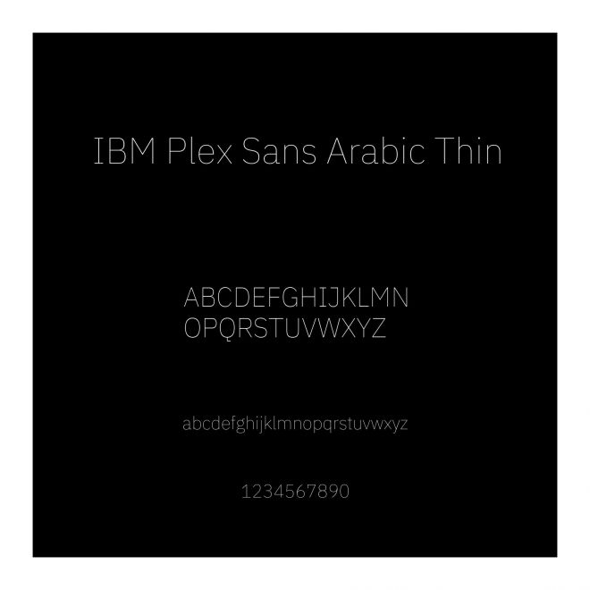 IBM Plex Sans Arabic Thin