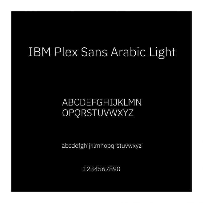 IBM Plex Sans Arabic Light