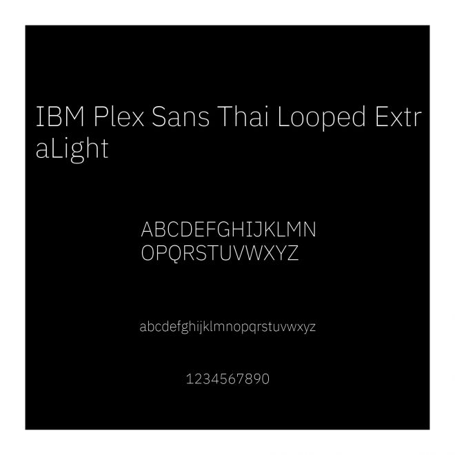 IBM Plex Sans Thai Looped ExtraLight