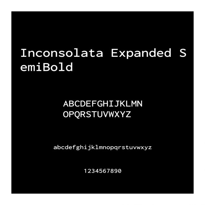 Inconsolata Expanded SemiBold