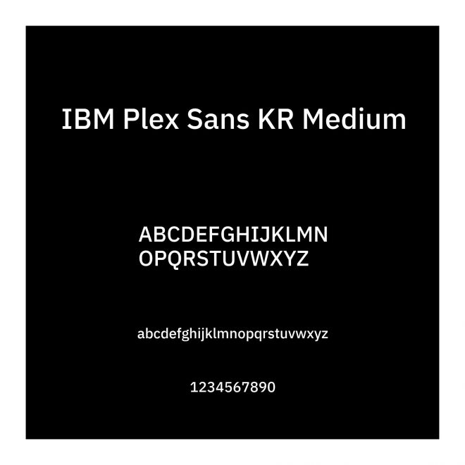 IBM Plex Sans KR Medium