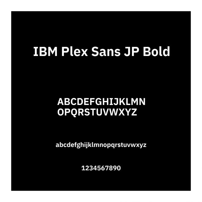 IBM Plex Sans JP Bold