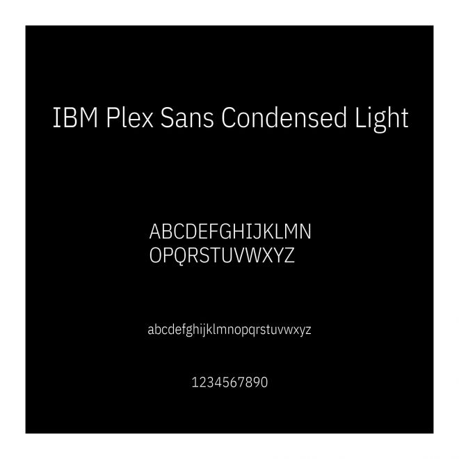 IBM Plex Sans Condensed Light